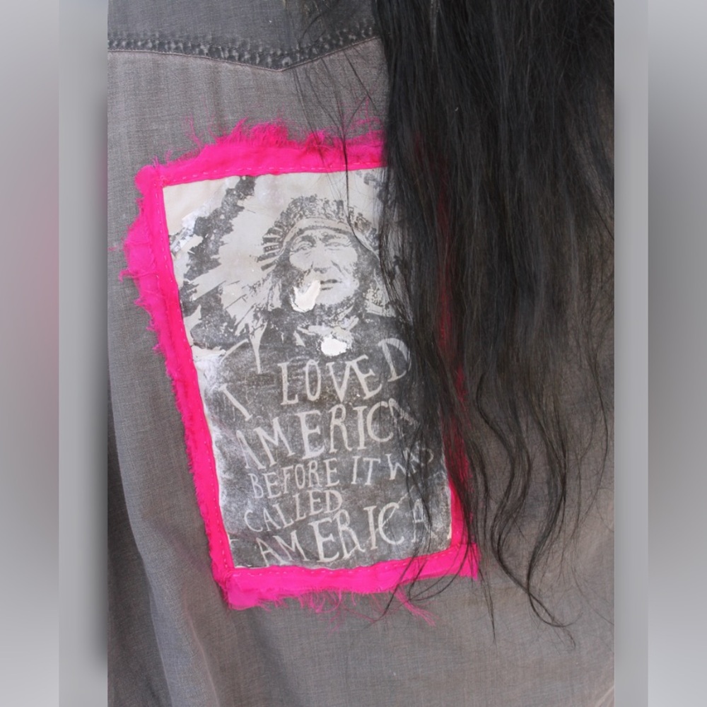 Shabby chic style reversible Patchwork jacket - Picture 6 of 14